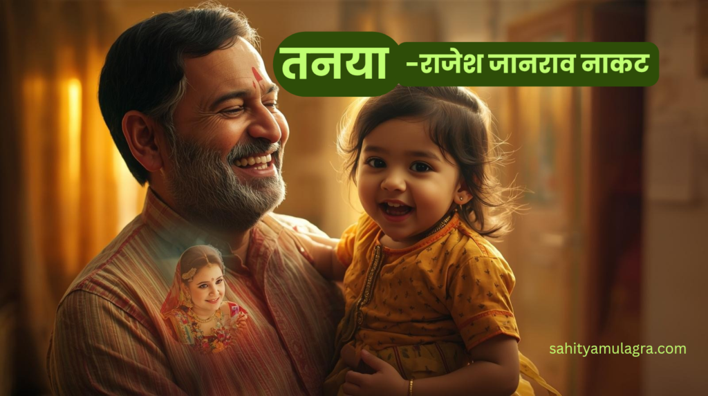 एका लहान मुलीचे बोबडे बोल आणि तिचे बाबांसोबतचे नाते दर्शवणारे चित्र. हे मुलीच्या बालपणापासून ते ती स्वतः आई होईपर्यंतच्या प्रवासाचे आणि बाप-लेकीच्या अतुट बंधाचे प्रतीक आहे.