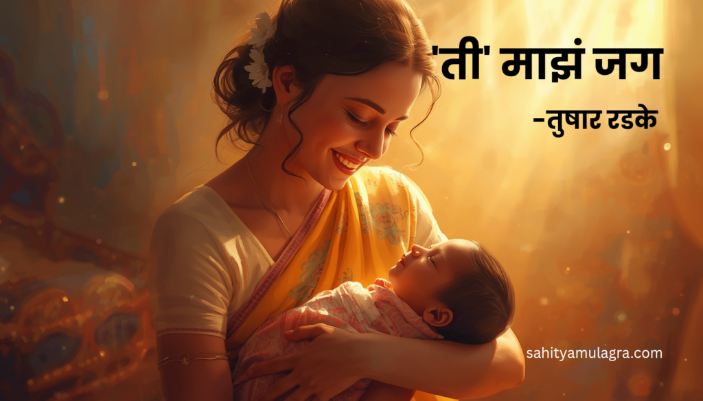 एका लहान मुलाला मायेने पहिला घास भरवणारी आणि त्याला बोटाला धरून चालायला शिकवणारी आई. हे चित्र आईने दिलेल्या आयुष्याच्या संस्कारांचे आणि तिच्या अथांग प्रेमाचे प्रतीक आहे.