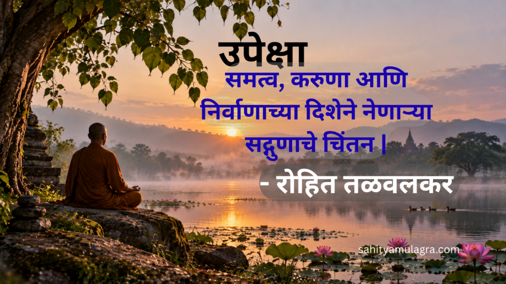 उपेक्षा या बौद्ध तत्त्वज्ञानातील सद्गुणाचे, समत्वाचे आणि ब्रह्मविहार भावनांचे चिंतन करणारी मराठी कविता