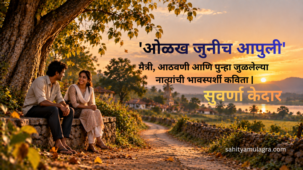 जुनी मैत्री, आठवणी, दुरावा आणि पुन्हा जुळलेल्या नात्यांचे भाव व्यक्त करणारी मराठी कविता