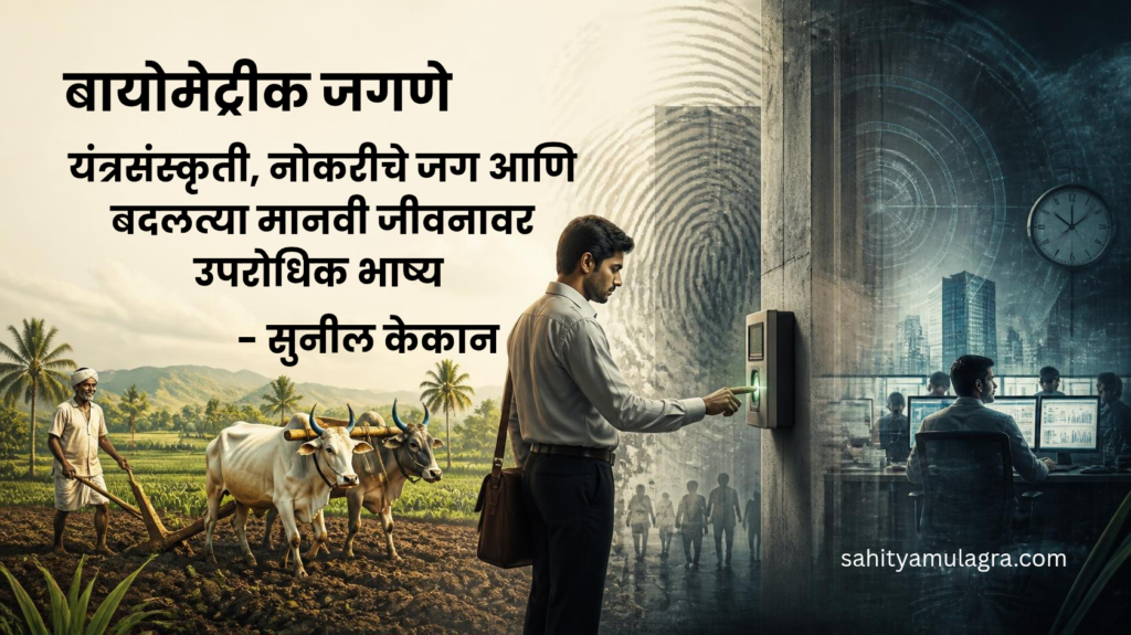 बायोमेट्रीक हजेरी, नोकरीचे वर्क कल्चर, यांत्रिकीकरण आणि आधुनिक माणसाच्या बदलत्या जीवनशैलीवर उपरोधिक भाष्य करणारा सुशील केकान यांचा लेख