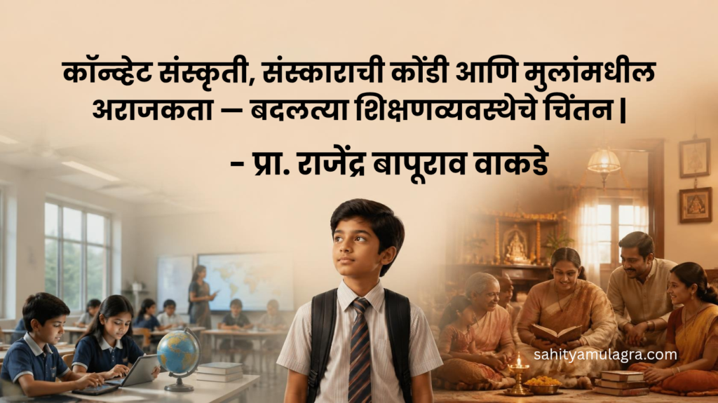 इंग्रजी माध्यमाच्या कॉन्व्हेट शिक्षणासोबत भारतीय संस्कार, मातृभाषा, कौटुंबिक मूल्ये आणि मुलांच्या भावनिक विकासातील समतोलाचा विचार करणारा लेख
