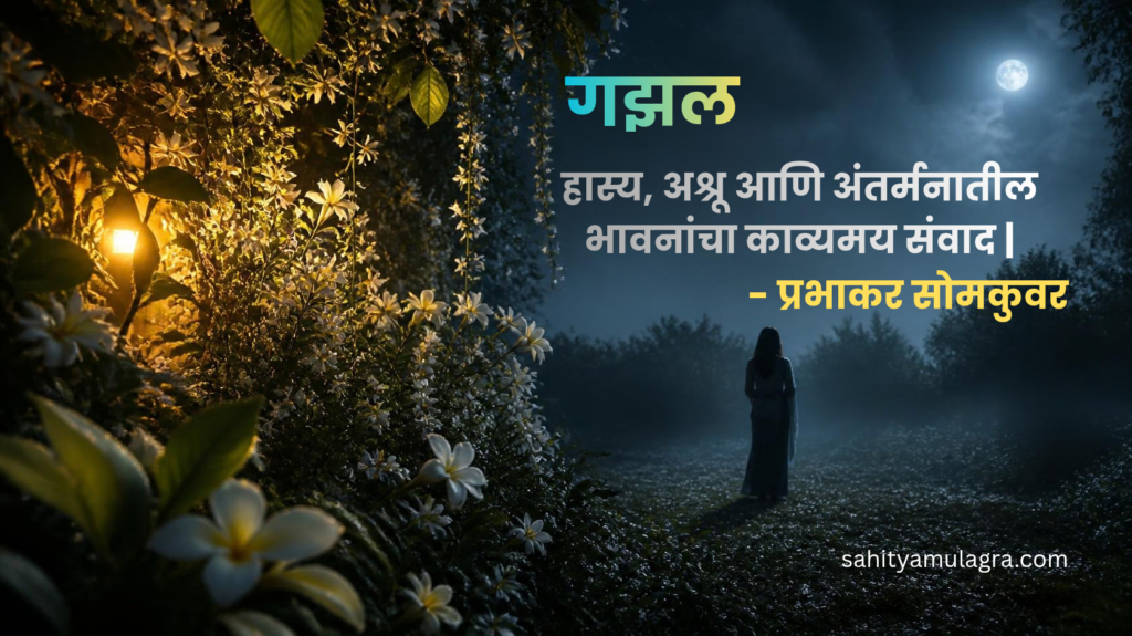 हास्य, अश्रू, वेदना आणि अंतर्मनातील भावनांचे काव्यमय चित्रण करणारी मराठी गझल